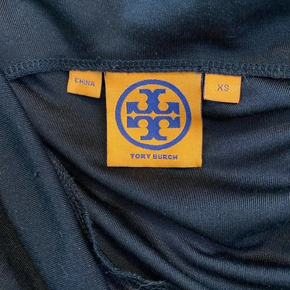 Tory Burch Cowl Front Button Shoulder Sleeveless Dress - Picture 9 of 9